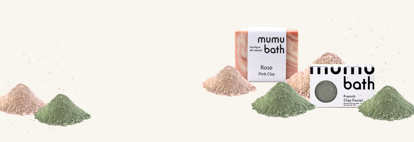 All natural clay soaps by Mumu Bath