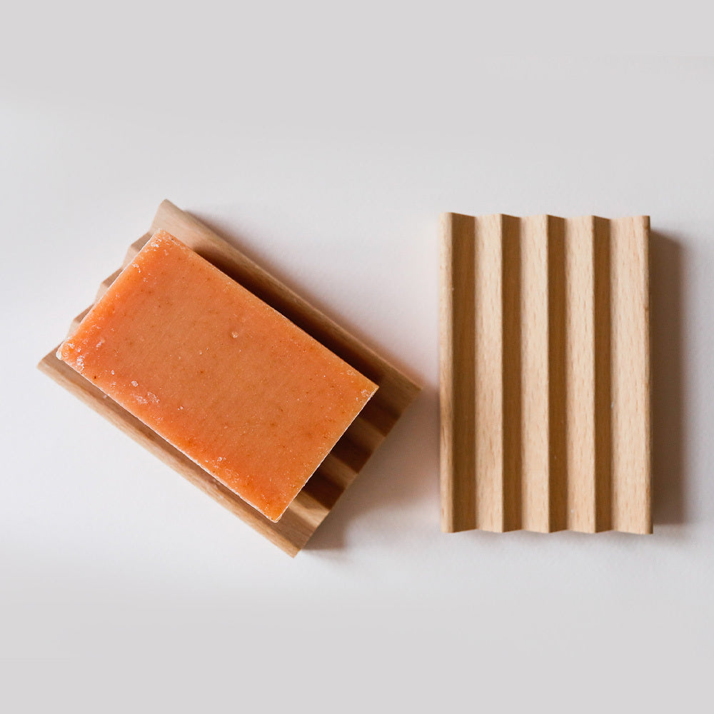 Zigzag Beechwood Soap Dish - Mumu Bath