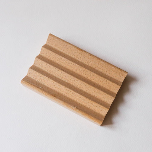 Zigzag Beechwood Soap Dish - Mumu Bath