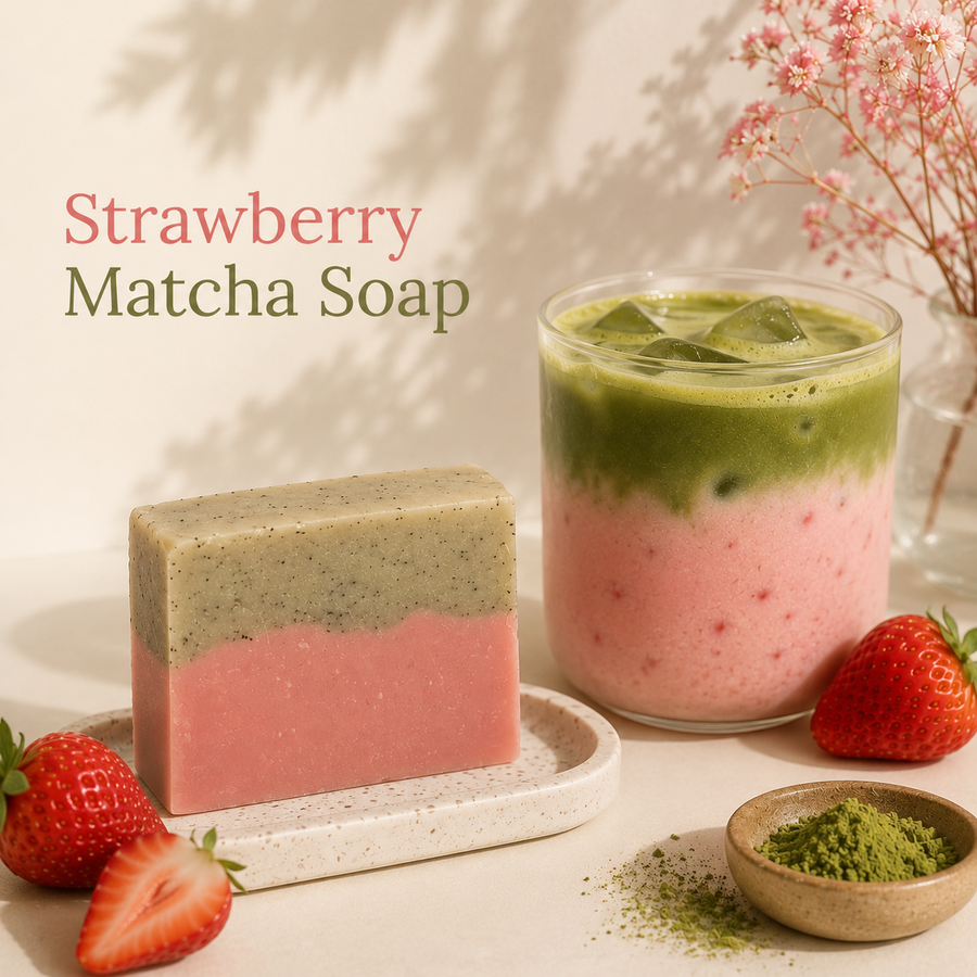 Strawberry Matcha Soap - Mumu Bath