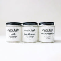 3 Jars of Mumu Bath Pink Grapefruit Lightweight Body Butter with Avocado Oil, 4 oz or 120ml