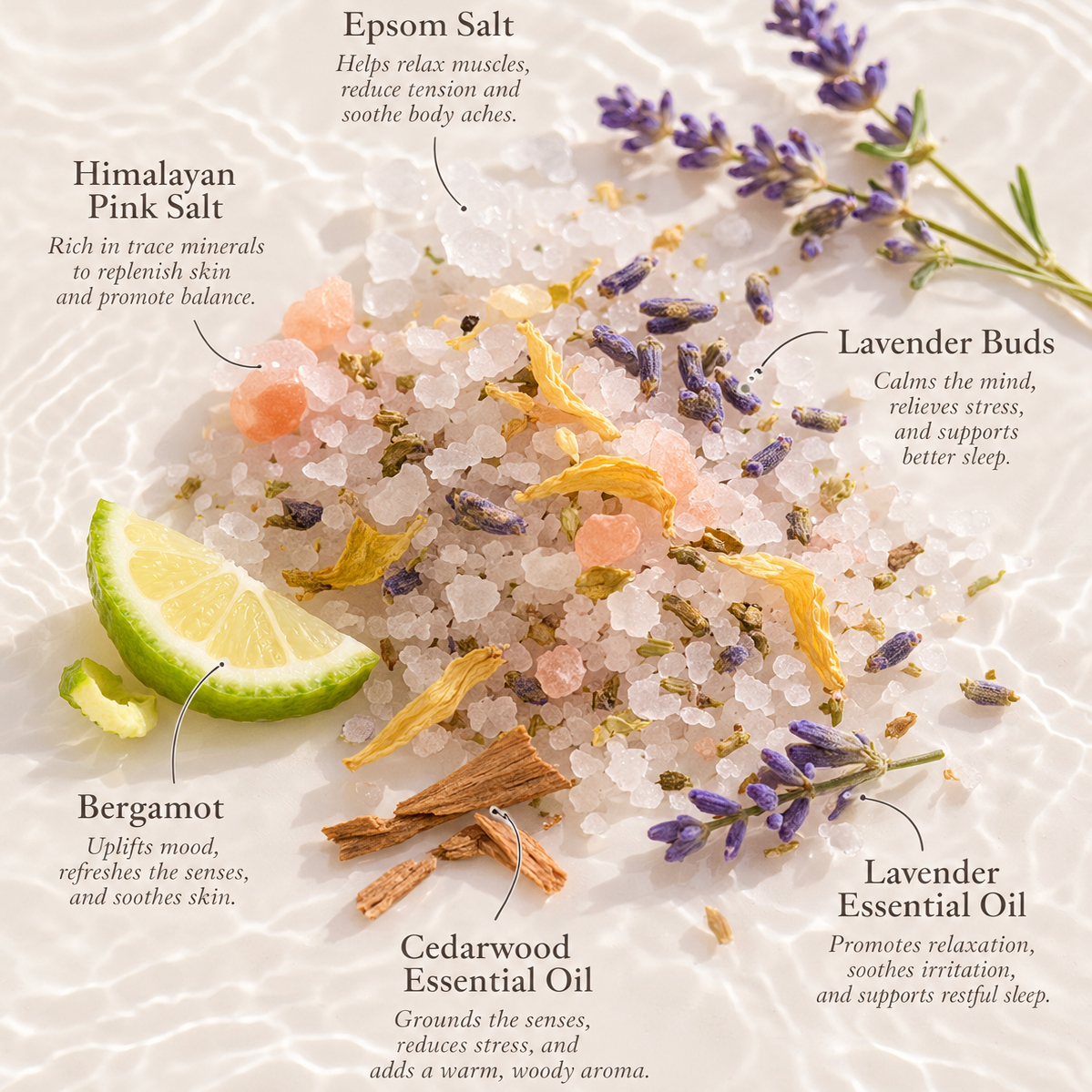 Premium Bath Salts - Lavender Woods