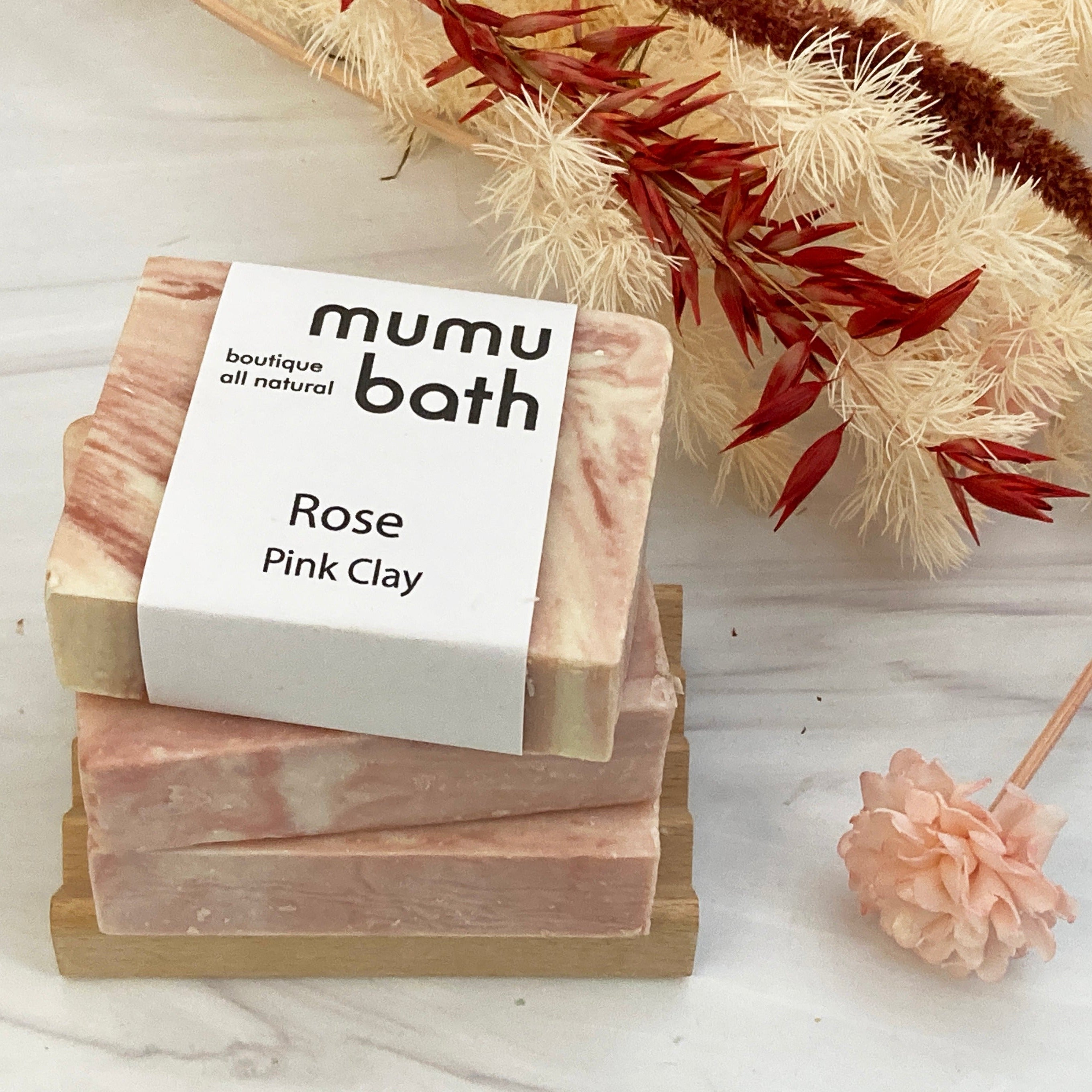 Rose Pink Clay Soap - Mumu Bath