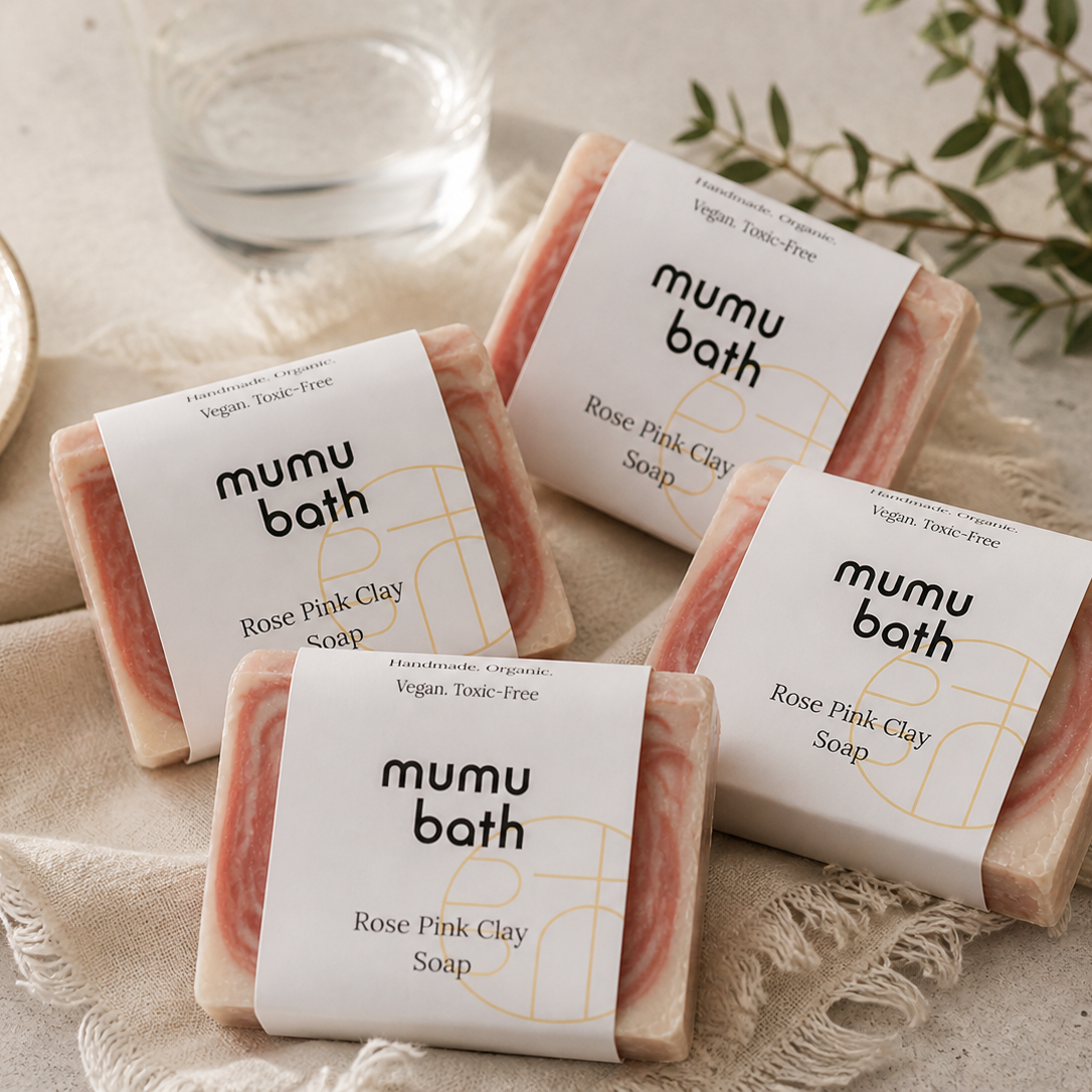 Rose Pink Clay Soap - Mumu Bath