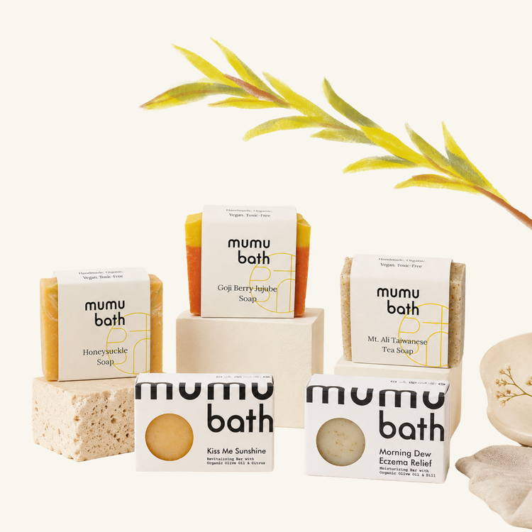 Collection of natural soap bars