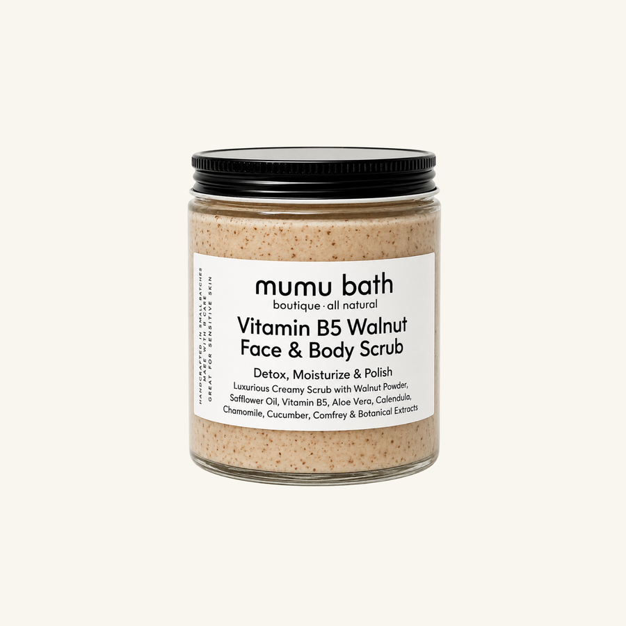 Vitamin B5 Walnut Face and Body Scrub - Mumu Bath