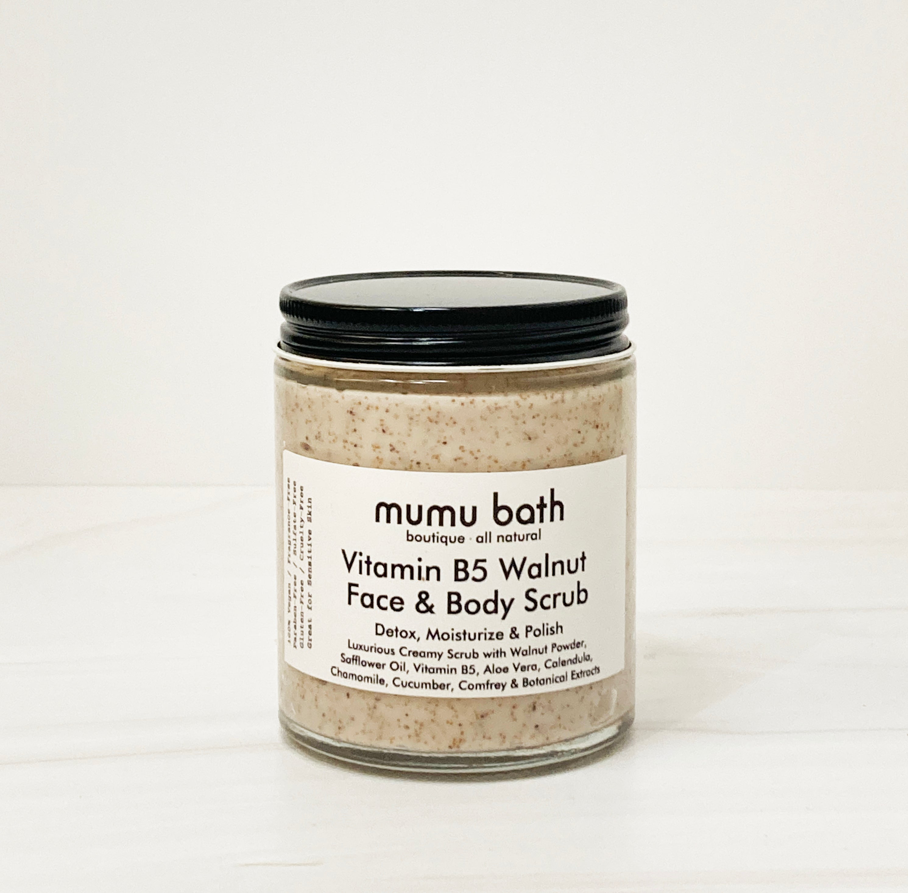Vitamin B5 Walnut Face & Body Scrub - Mumu Bath